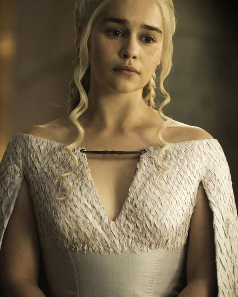 Daenerys heralds herself as the breaker of chains, looking more angelic than ever in Season 5.