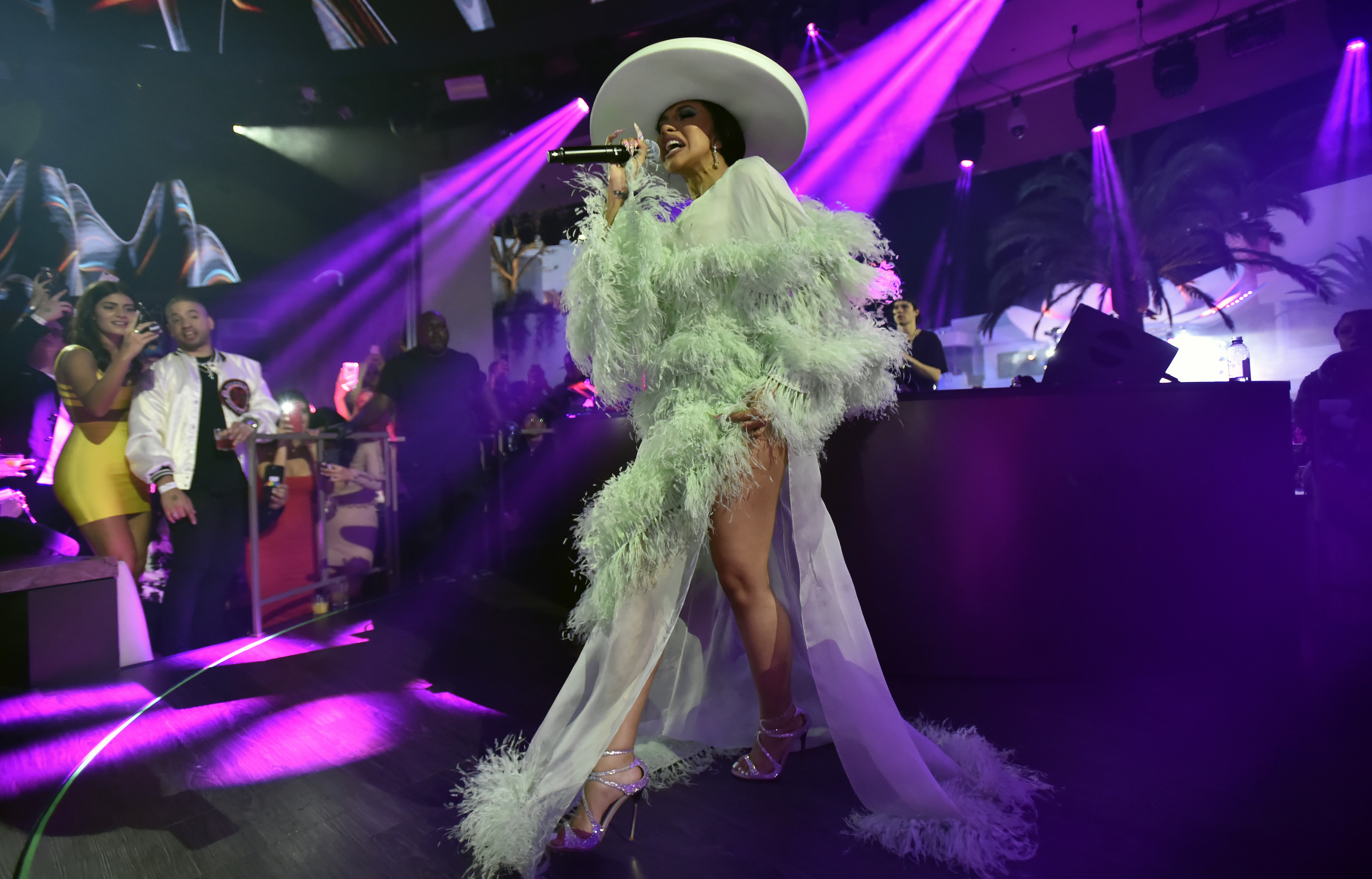  Cardi B performs during the grand opening of KAOS Dayclub & Nightclub at Palms Casino Resort on April 06, 2019 in Las Vegas, Nevada. (Photo by David Becker/Getty Images for Palms Casino Resort)