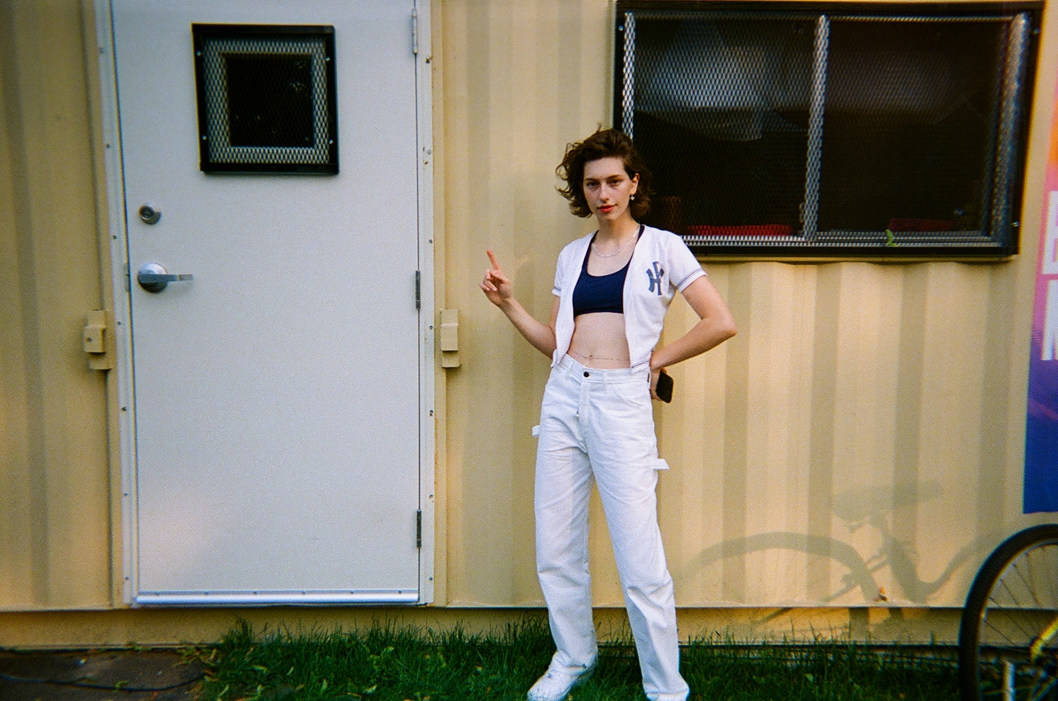  Rising queen of pop King Princess poses outside her greenroom at Gov Ball on Saturday.