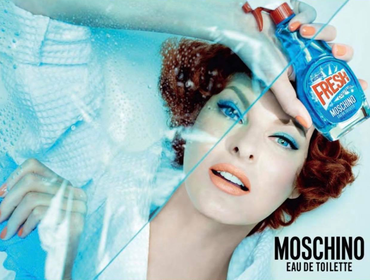 Linda Evangelista Moschino campaign