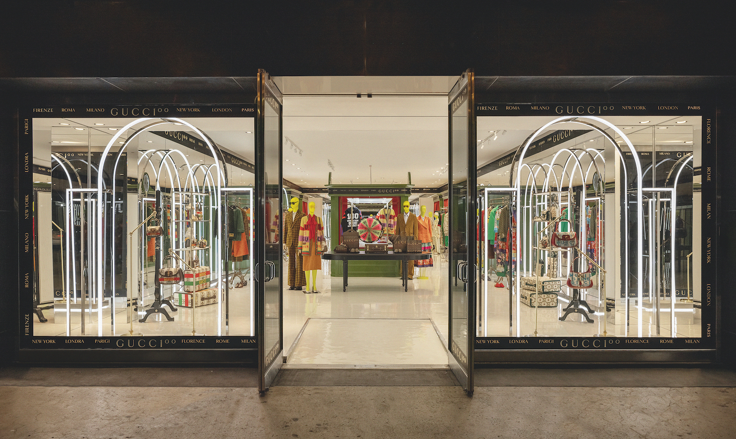 IItalian luxury fashion brand Gucci pop-up store seen at a