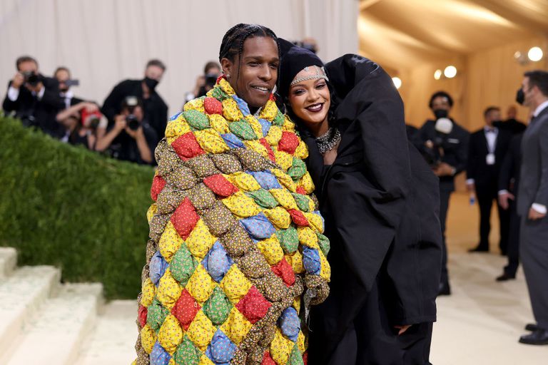  Rihanna and A$AP Rocky at The 2021 Met Gala courtesy of ELLE photographed by John Shearer and Getty Images