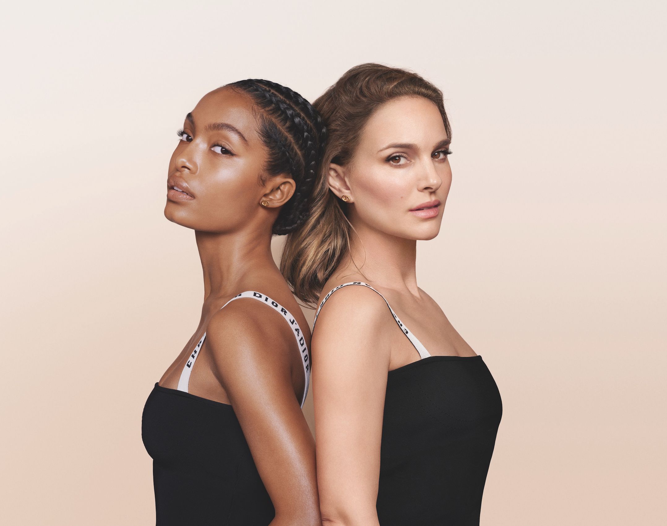  Dior Ambassadors Yara Shahidi and Natalie Portman for Dior Forever.