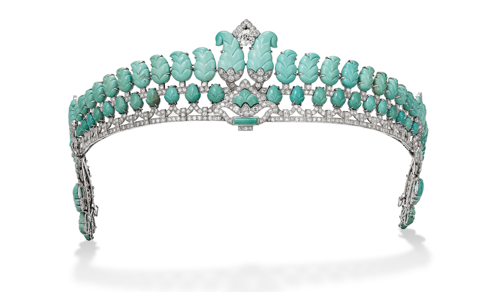  A turquoise tiara from the exhibit.