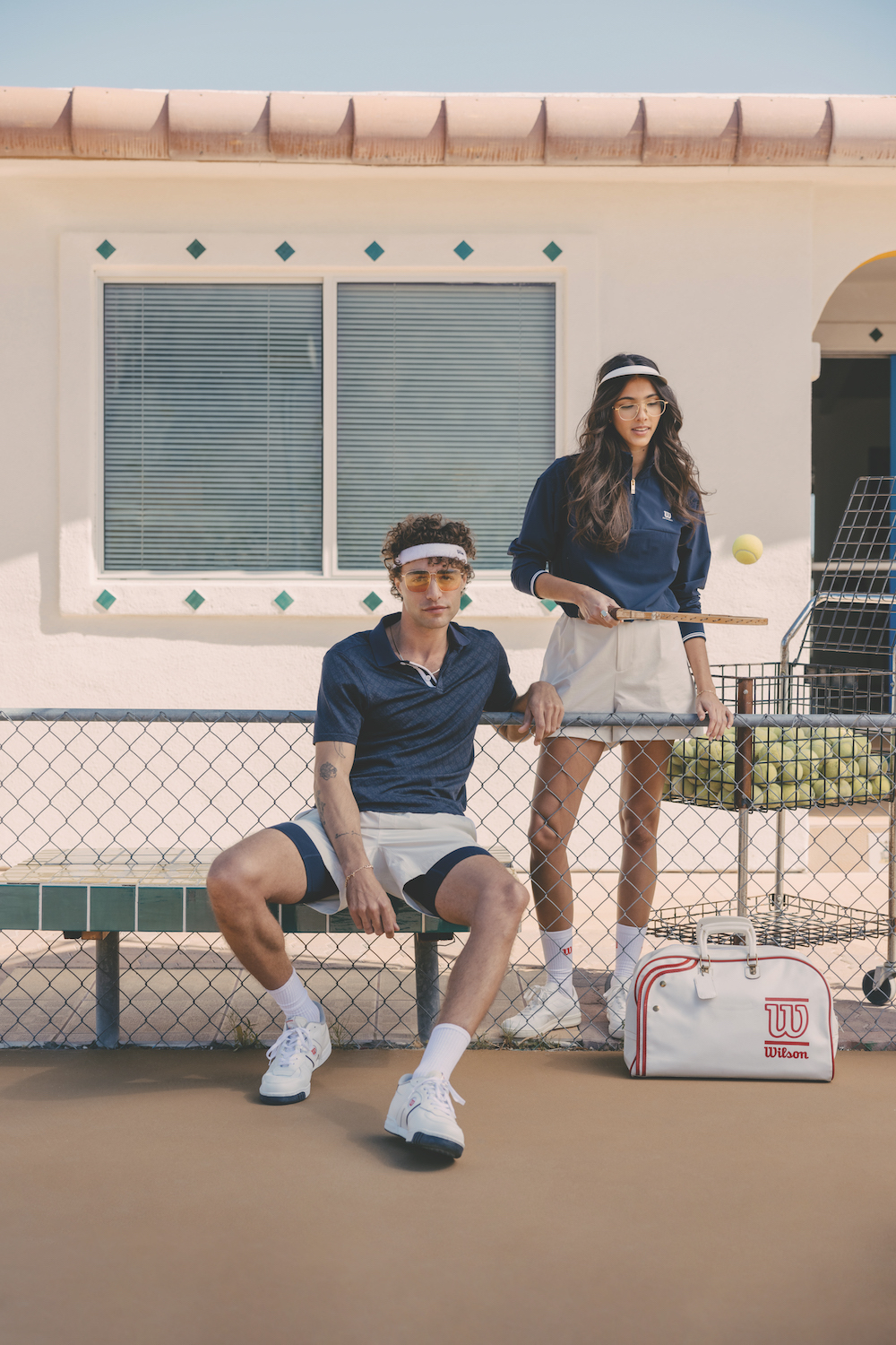 Wilson Tennis Dress Blue & White Team Built in Bra Athletic