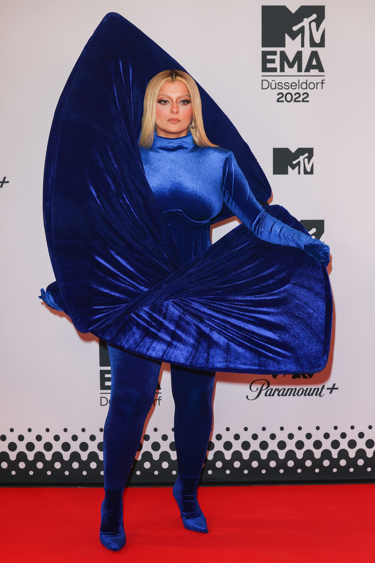  DUSSELDORF, GERMANY - NOVEMBER 13: Bebe Rexha during the 2022 MTV Europe Music Awards at the PSD Bank Dome on November 13, 2022 in Dusseldorf, Germany (Photo by Sven Hoogerhuis/BSR Agency/Getty Images)