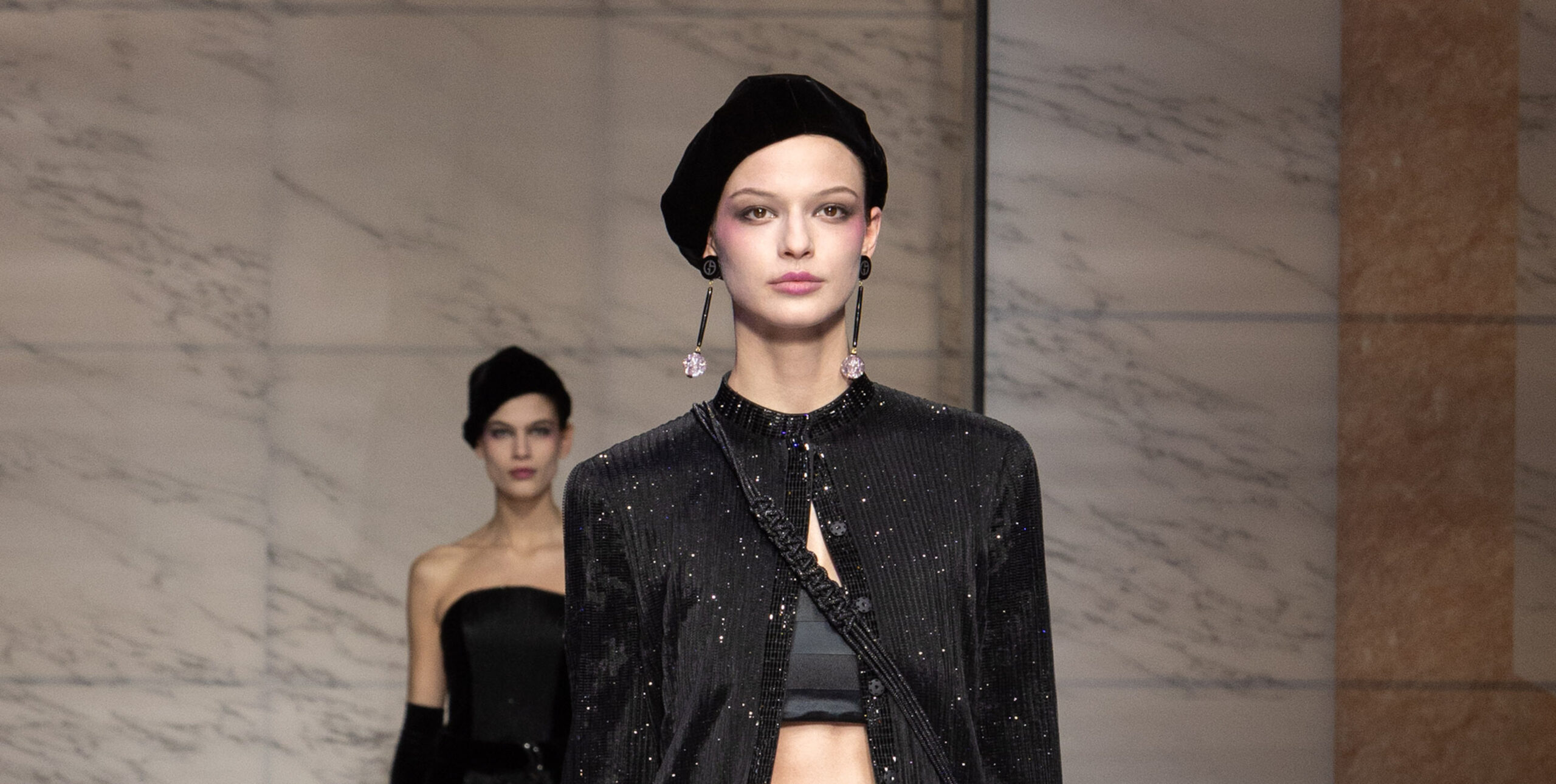 Giorgio Armani Returns to Couture Runway With Iridescent Collection