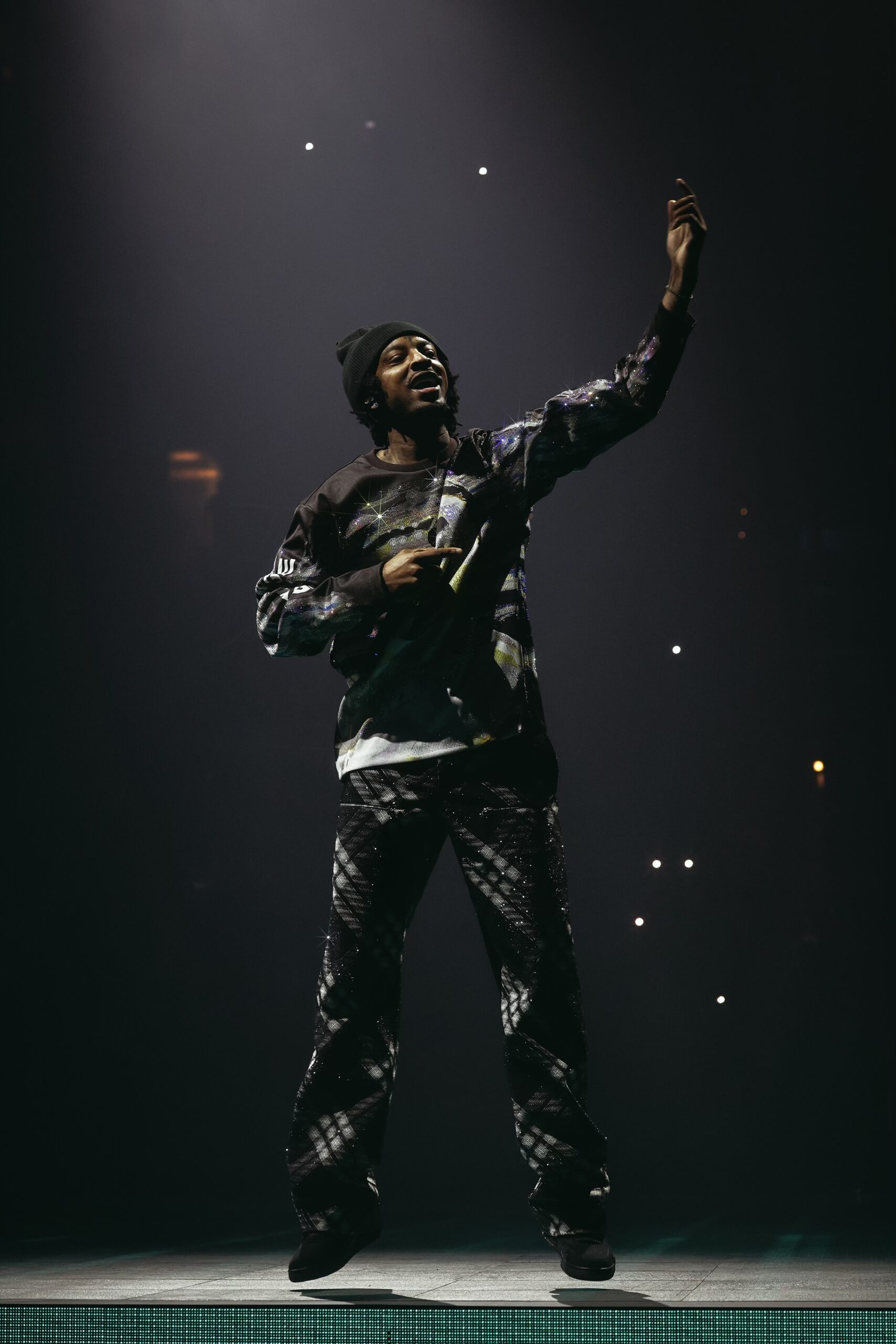 21 Savage Wore Custom Burberry At Madison Square Garden Weekend