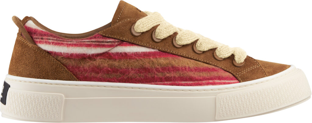 B33 Sneaker Brown and Cream Dior Oblique Jacquard and Brown Suede