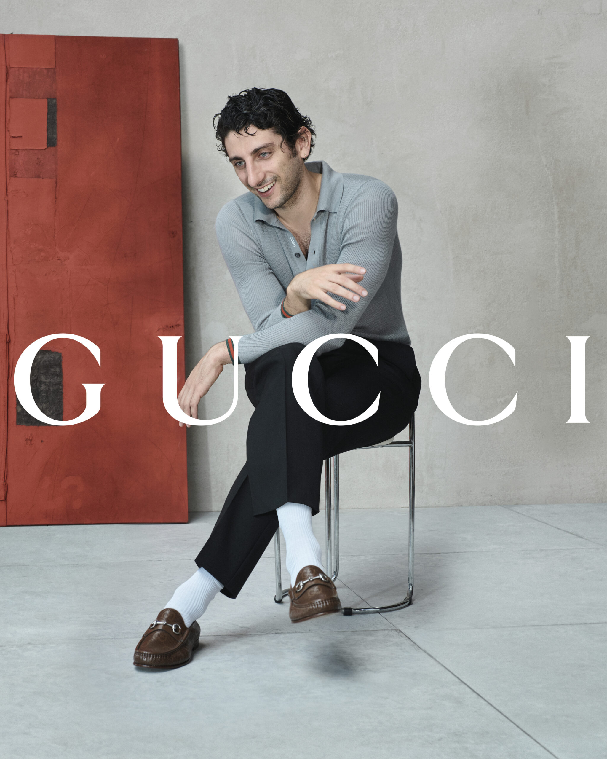 Gucci Model Actor Gucci’s New Horsebit Loafer Campaign Stars Pietro Castellitto - V Magazine